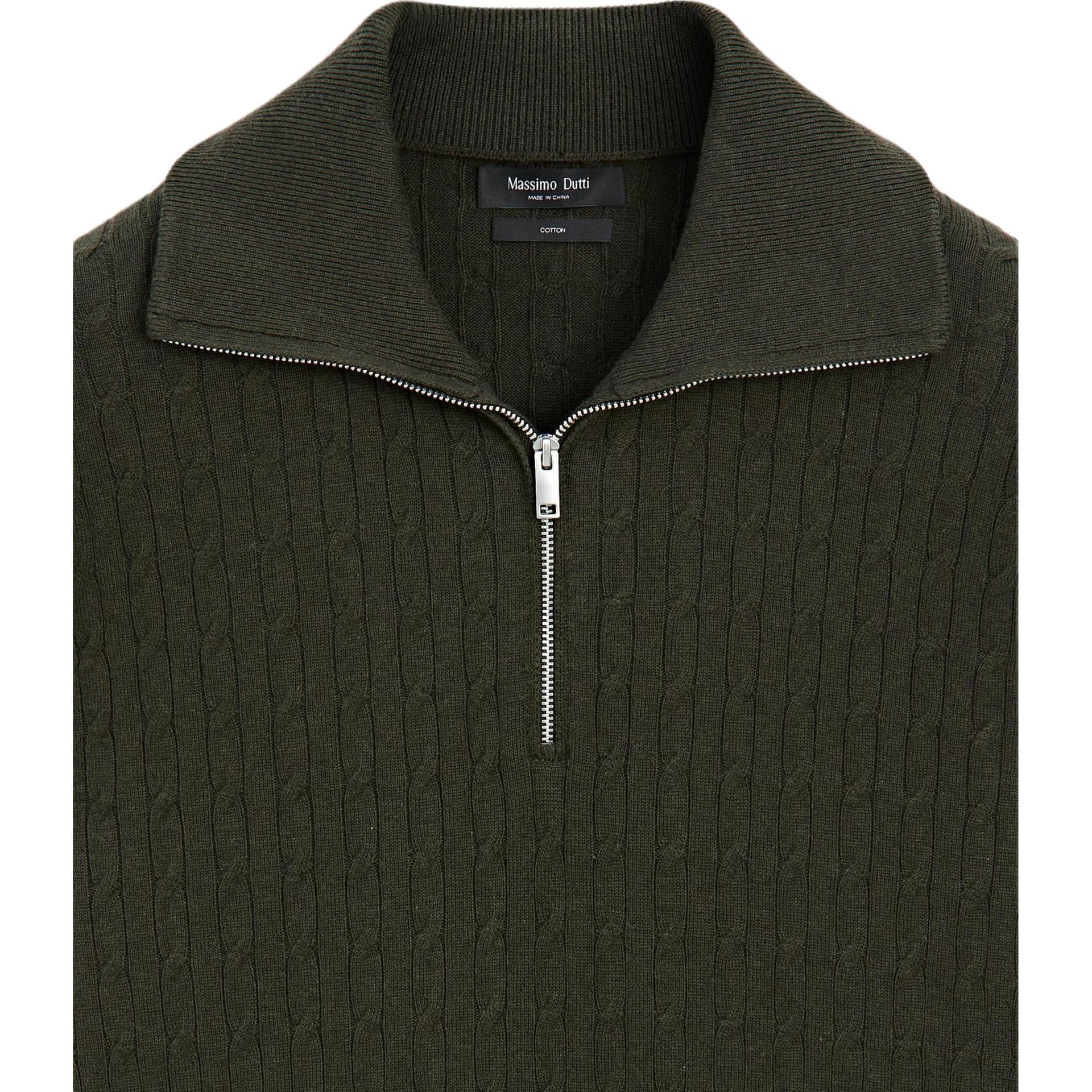 Кофта Massimo Dutti Хаки зеленый Мужской Свитеры - изображение 4