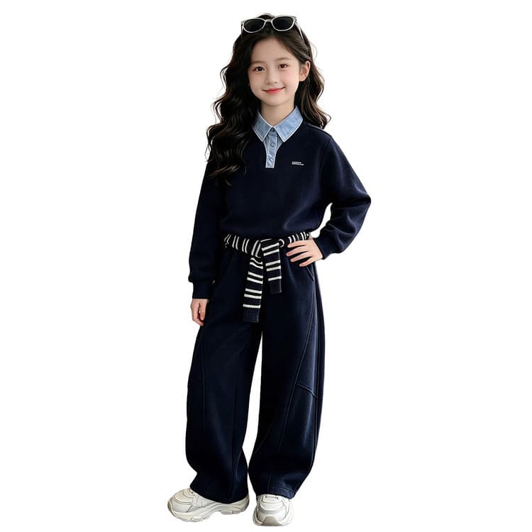BOBBY ABLEY Шаль Набор волшебных цветов THREE Piece Набор волшебных цветов Kids Повседневные спортивные костюмы Наборы - изображение 1