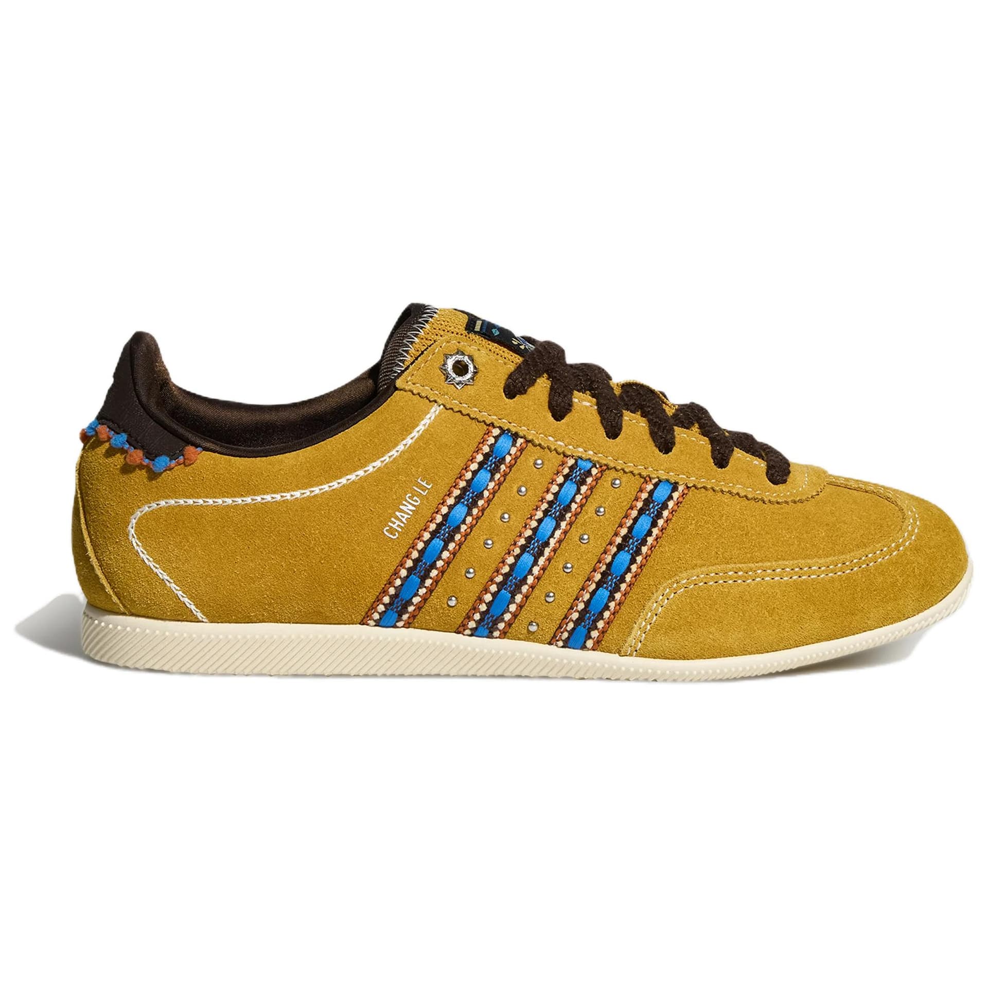 Кроссовки Adidas Originals CHANGLE Кеды немецкой армии (GAT) Низкий Топ Победа Золото Темно-коричневый Теплый оранжевый Женские - изображение 2