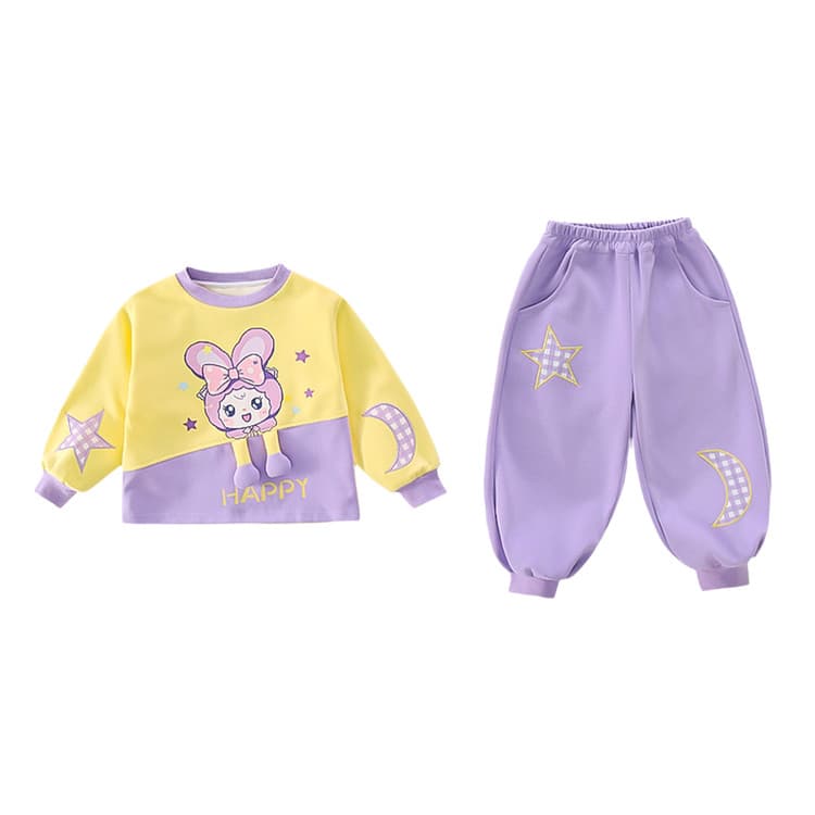 BOBBY ABLEY Желто-фиолетовый Kids Повседневные спортивные костюмы Наборы - изображение 1
