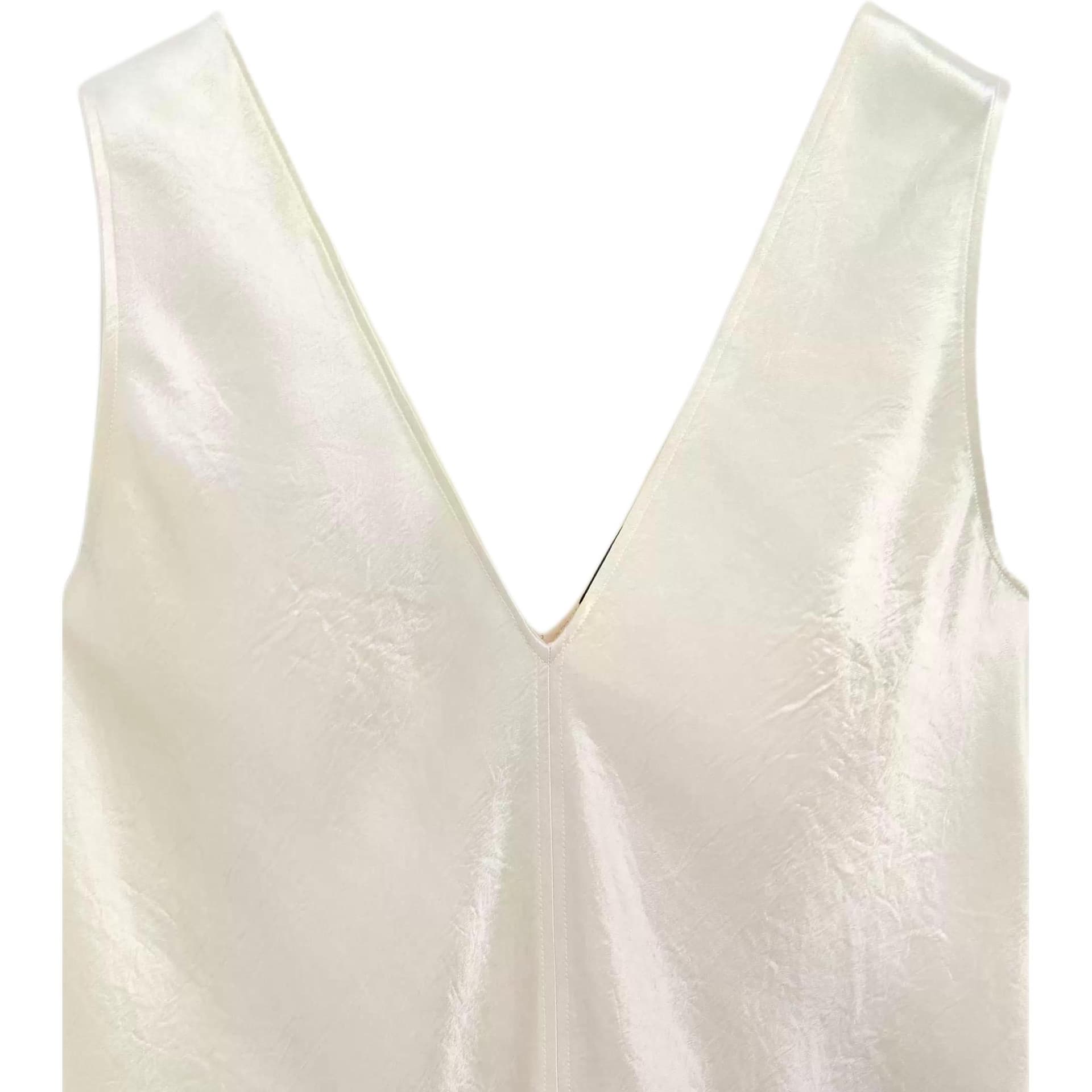 Massimo Dutti Экрю Женские Платья без рукавов - изображение 3