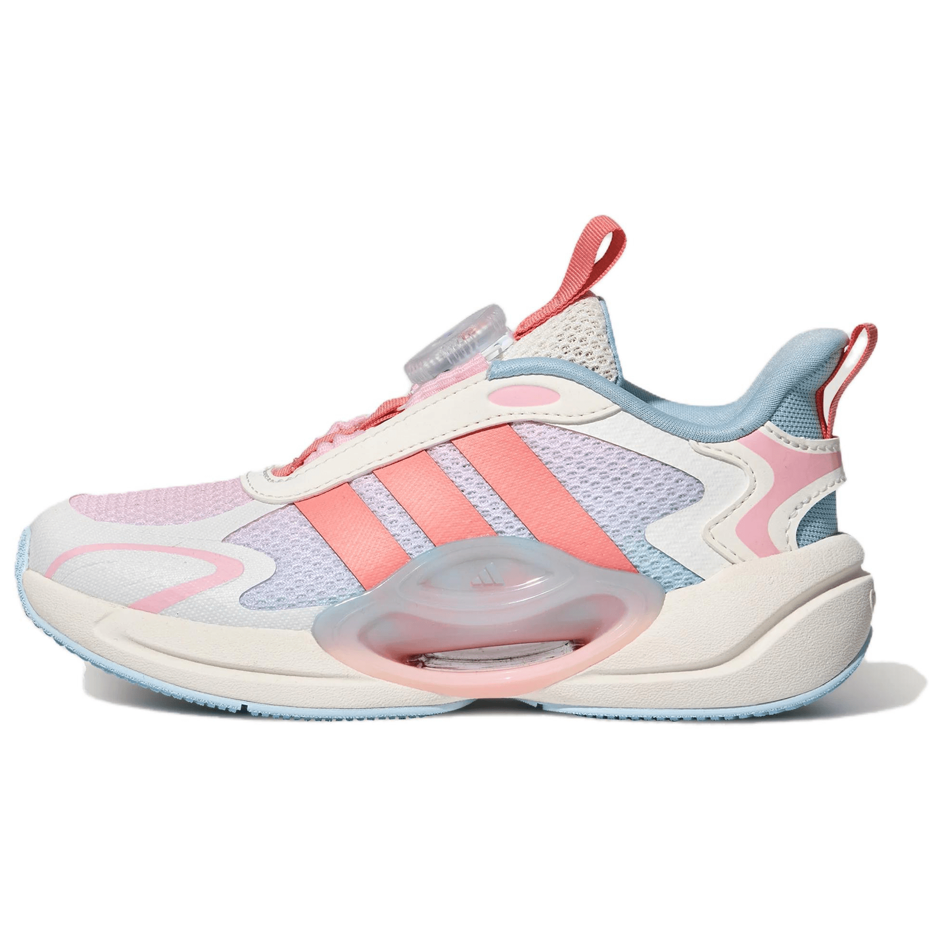 Кроссовки Adidas Galaxy Scout Детские беговые кроссовки Low Топ Ярко-белый Вихрь Неоново-красный Прозрачный Розовый Kids - изображение 1