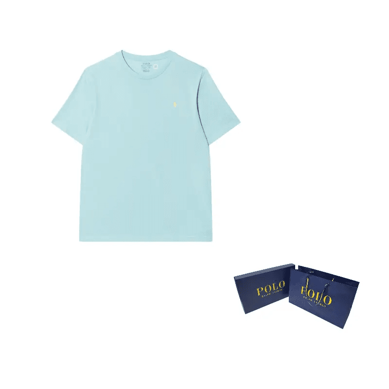 Футболка Polo Ralph Lauren T-рубашка Светло-синяя Детская - изображение 7