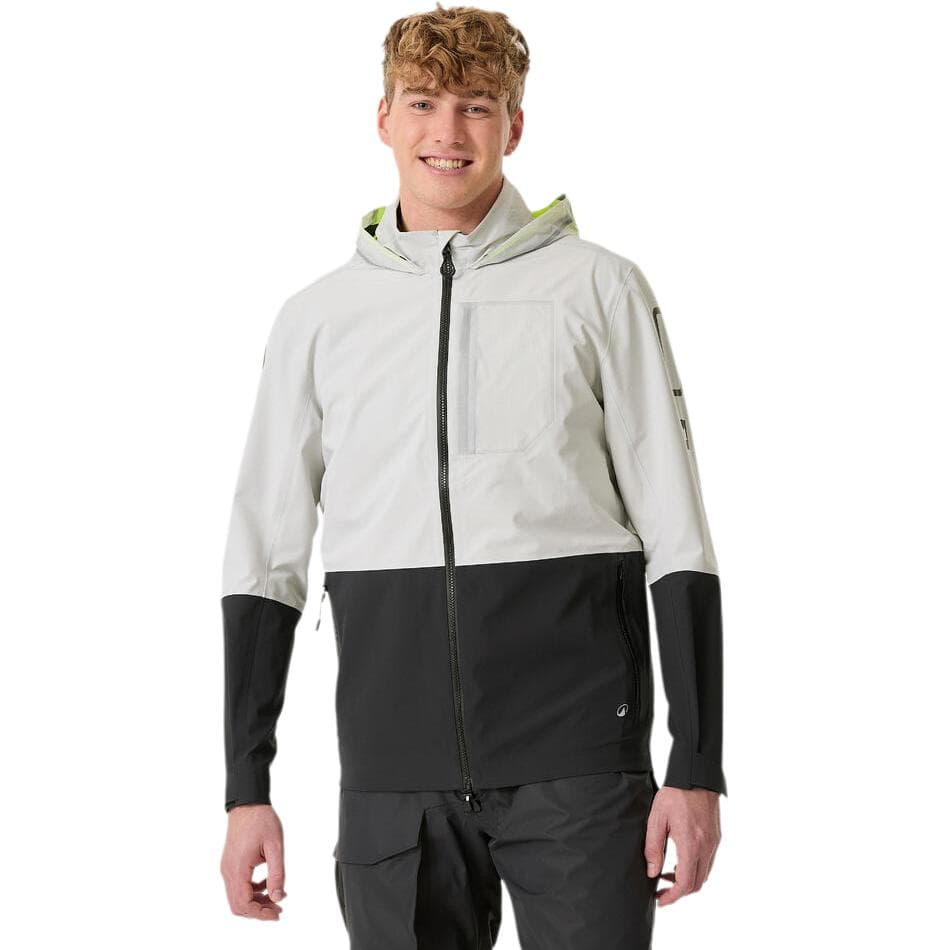 Куртка DECATHLON Водно-каменный серый Графитовый серый Флуоресцентный прохладный желтый Мужские куртки - изображение 1