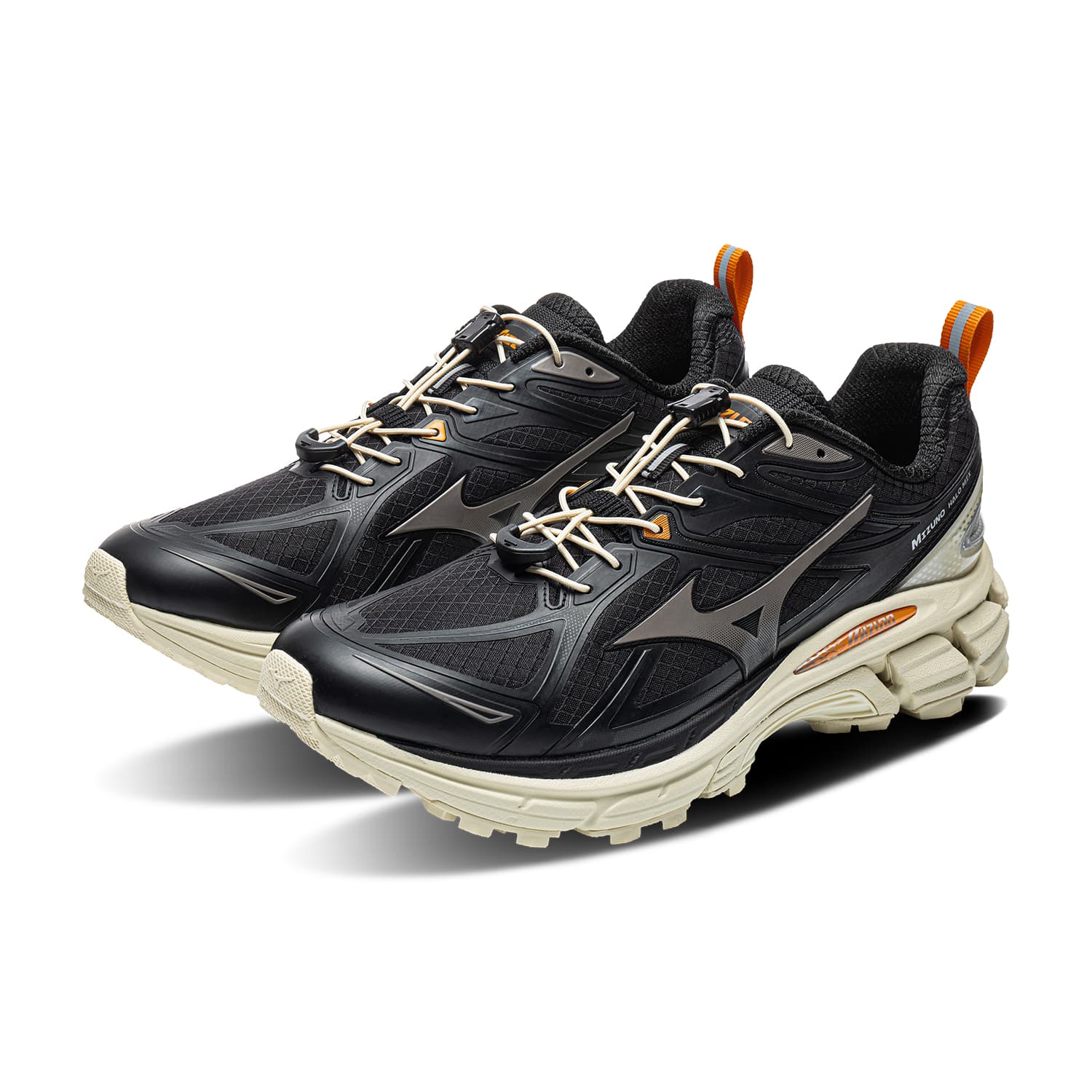 Кроссовки для бега Mizuno Halo Mix Беговые кроссовки Низкий Топ Черный Фрукты Оболочка Желтый Унисекс - изображение 4