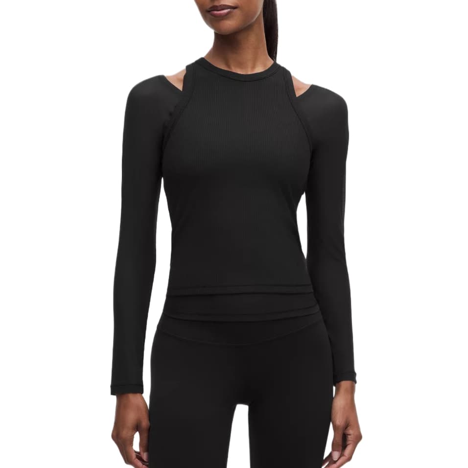 Футболка Lululemon Черные BLK Женские T-рубашки - изображение 1