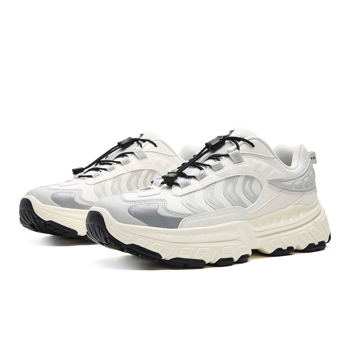 Кроссовки FILA ABIES массивные кроссовки Low Top Micro White Antarctic Gray Мужской - изображение 3
