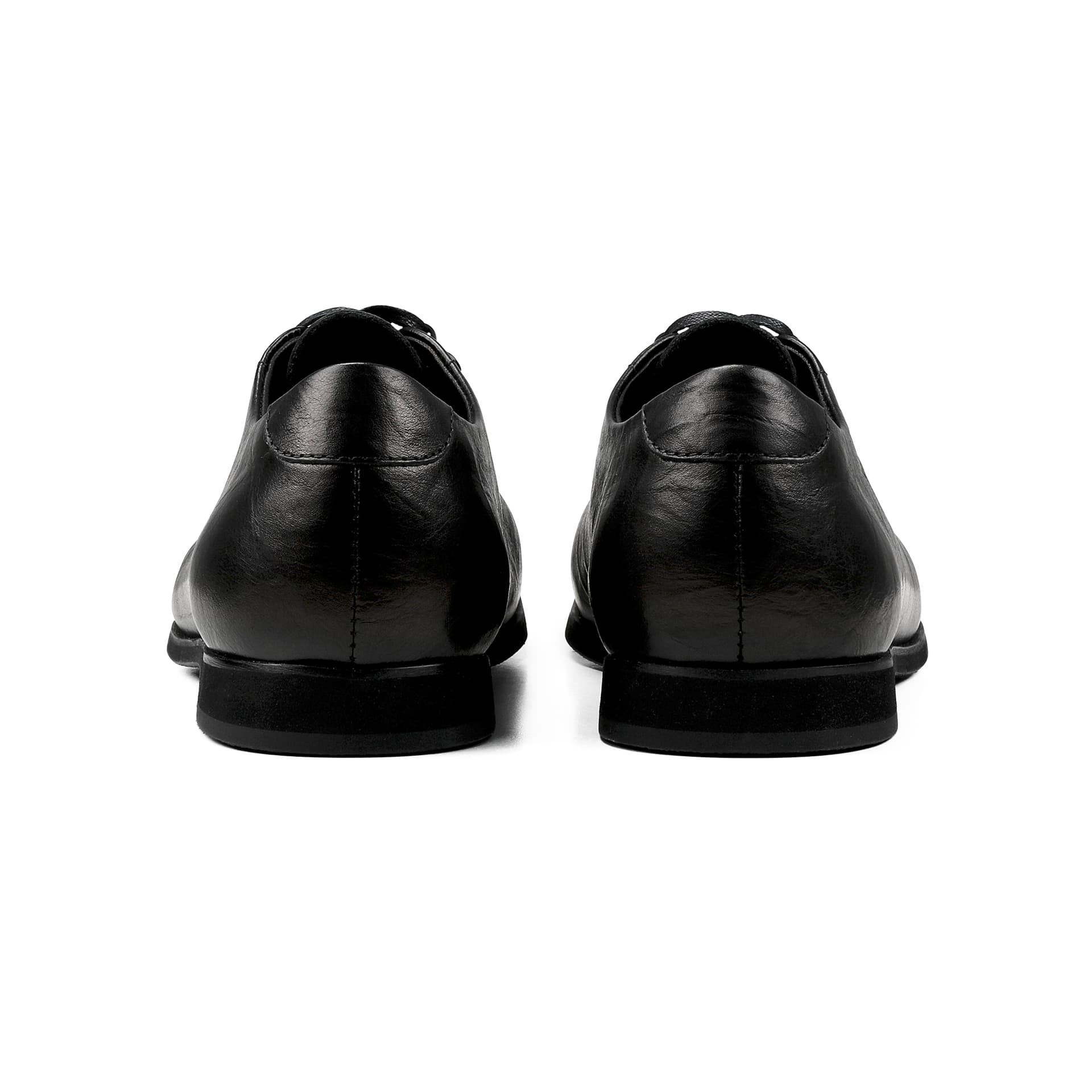 HANQIAORIJI Black Blood Collection Повседневные кожаные туфли Low Топ Черный Унисекс - изображение 7