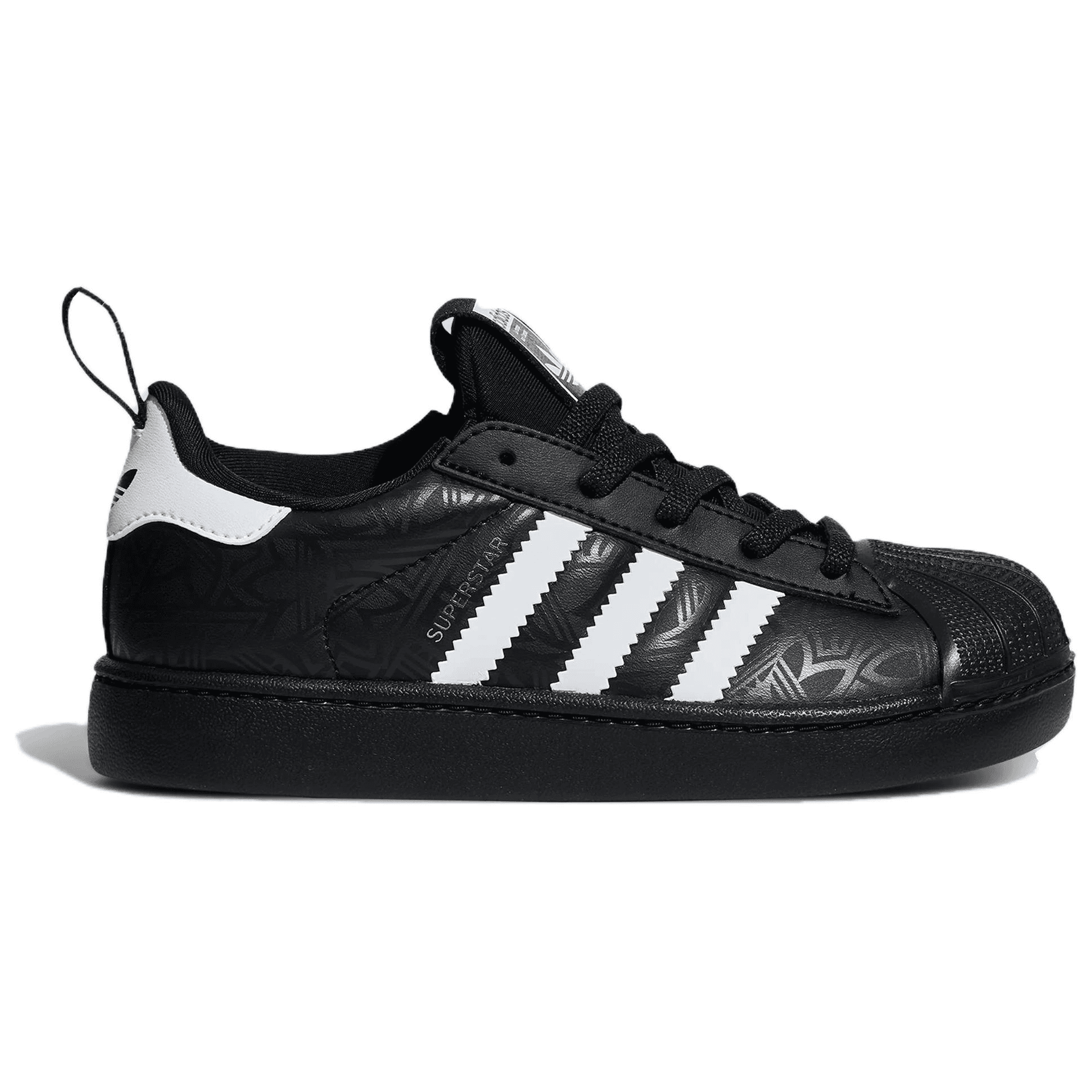 Кроссовки Adidas Originals Superstar Детский Скейтбординг Обувь Low Топ Черный белый золотой Kids - изображение 2