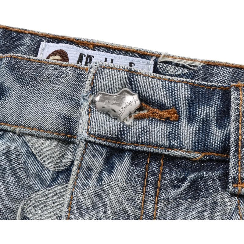 A BATHING APE FW26 Джинсовый синий Женские Джинсовые мини юбки - изображение 3