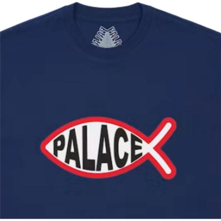 Футболка PALACE Темно-синие унисекс T-рубашки - изображение 2