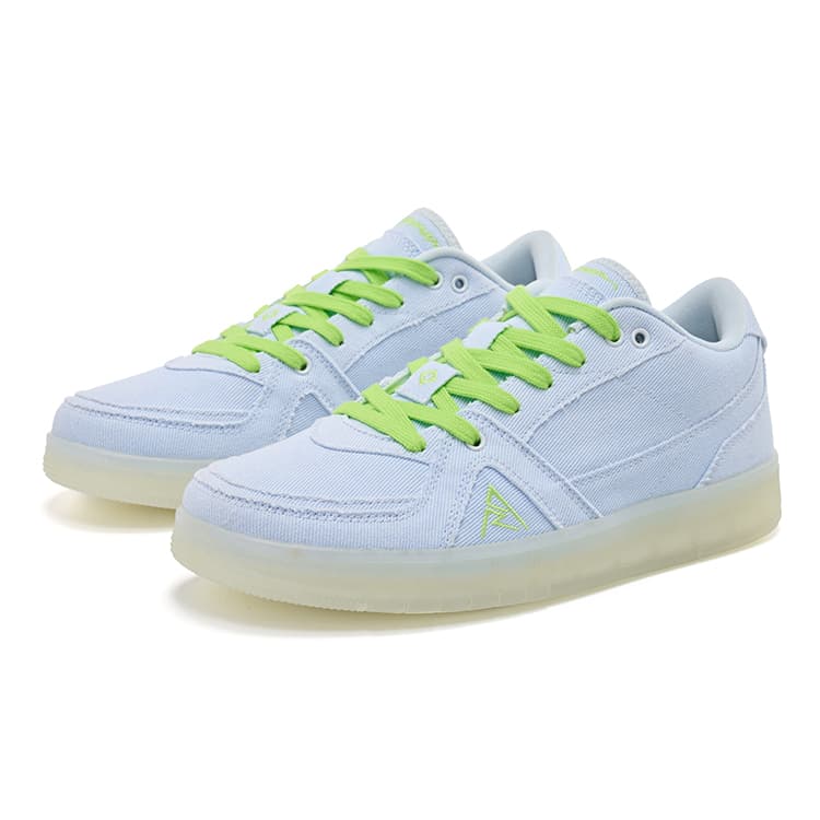 Кроссовки RIGORER Reaves Skate Shoes Low-Top Snow Mountain Blue Неон Зеленый (Фосфоресцентная Подкладочная ткань) Унисекс - изображение 3