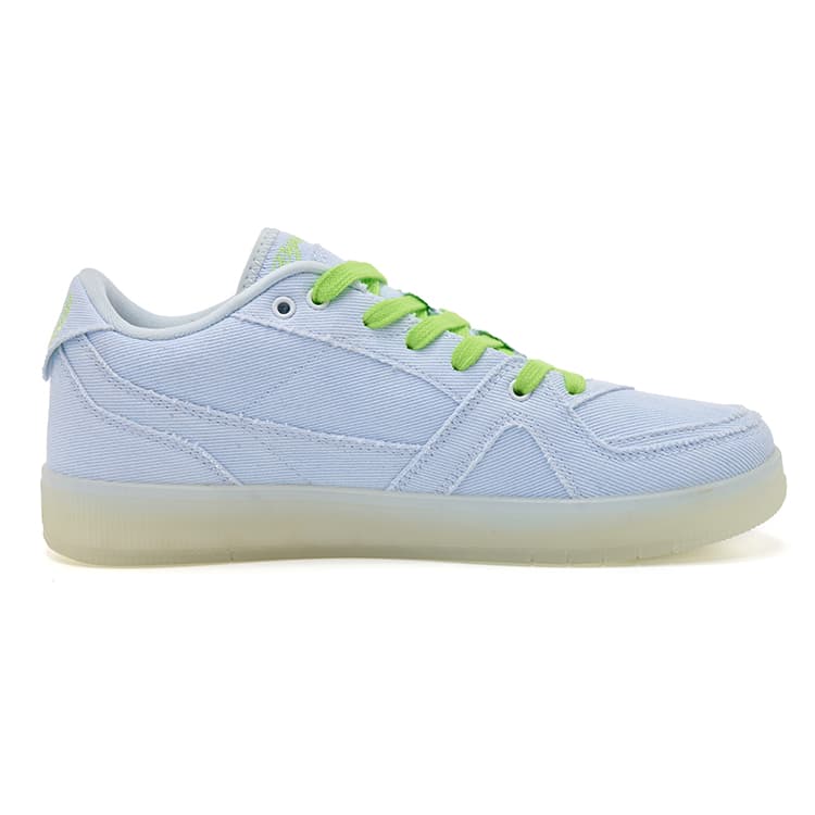 Кроссовки RIGORER Reaves Skate Shoes Low-Top Snow Mountain Blue Неон Зеленый (Фосфоресцентная Подкладочная ткань) Унисекс - изображение 2