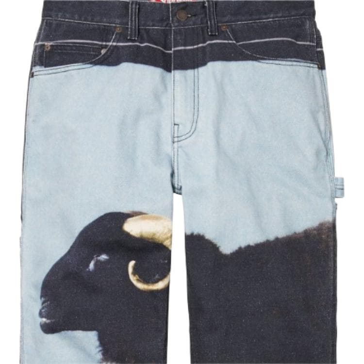 Штаны Supreme Damien Hirst WEEK1 PAINTER Jeans Повседневные штаны Унисекс - изображение 7