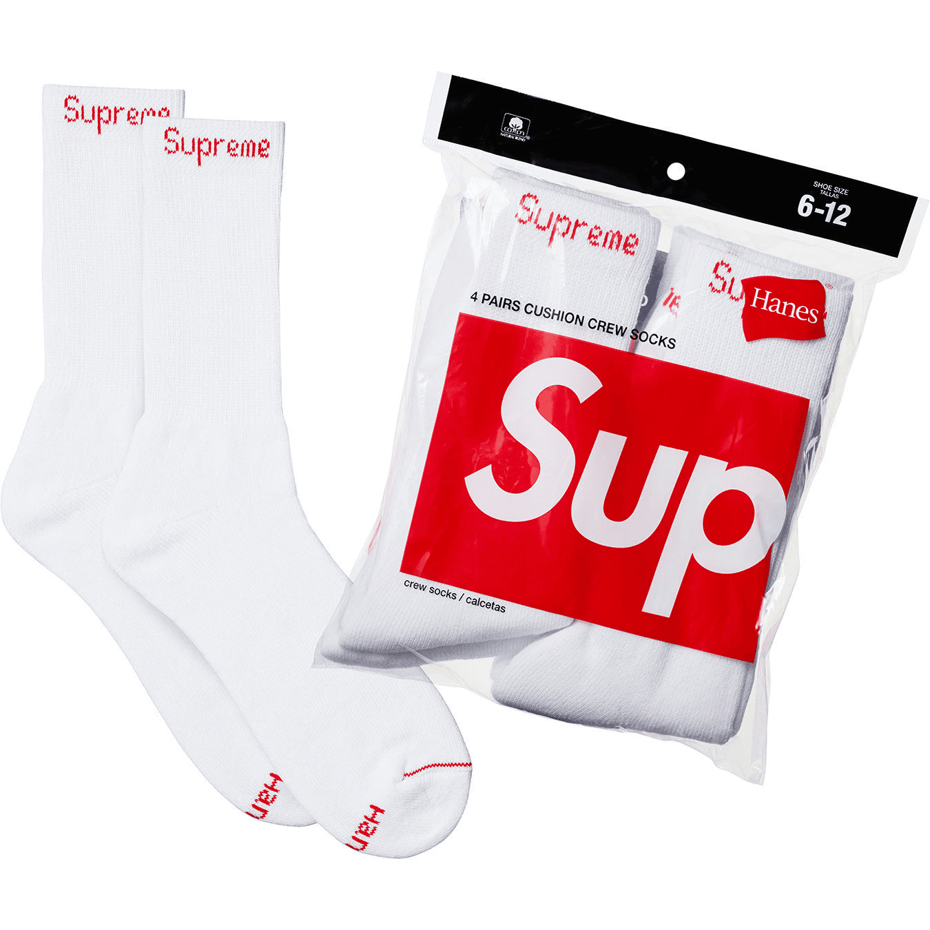 Носки supreme Hanes collab Унисекс Высокие носки - изображение 1