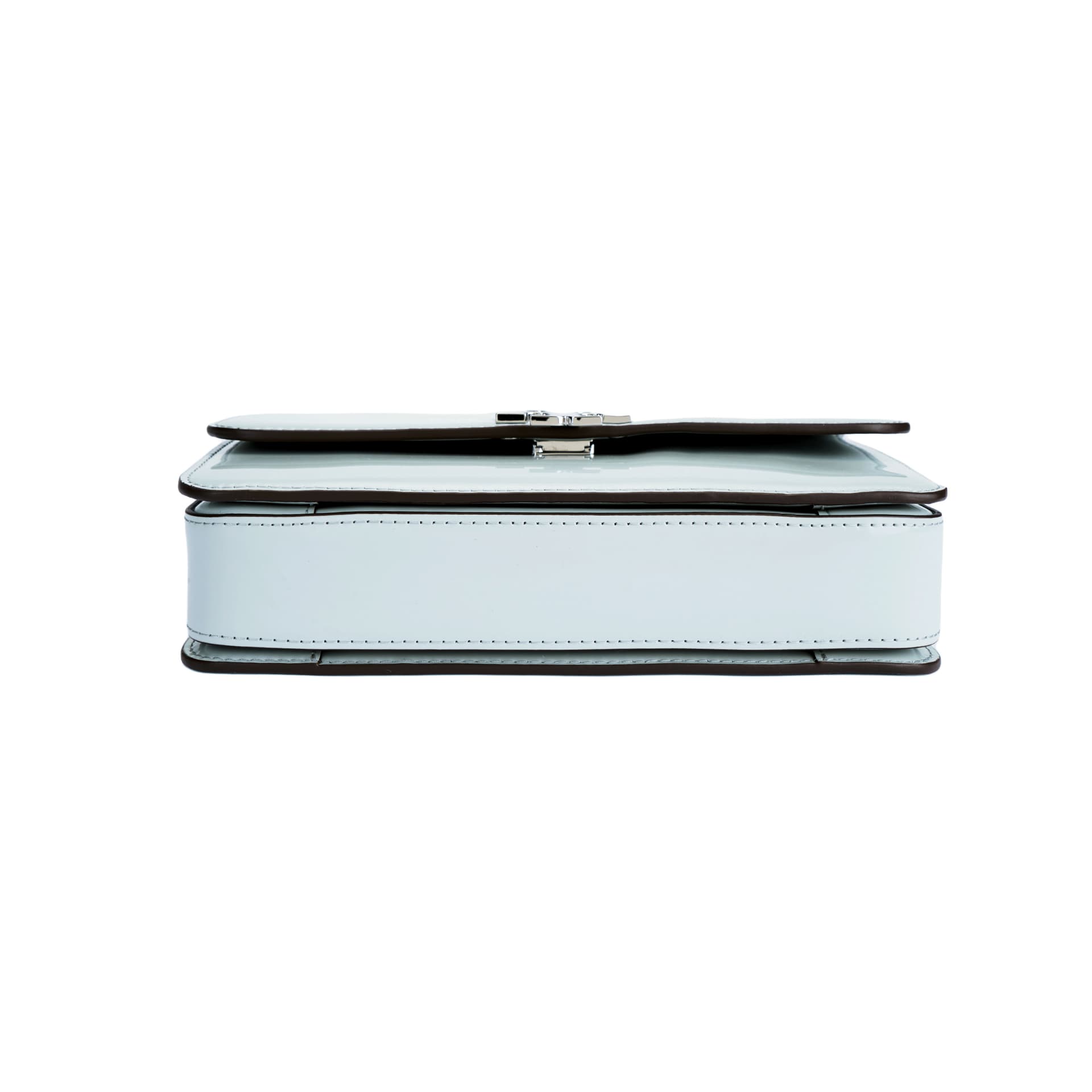 Мини-сумка Tory Burch Britten Flip-открывающаяся сумка через плечо с цепочкой маленькая женская синяя - изображение 4