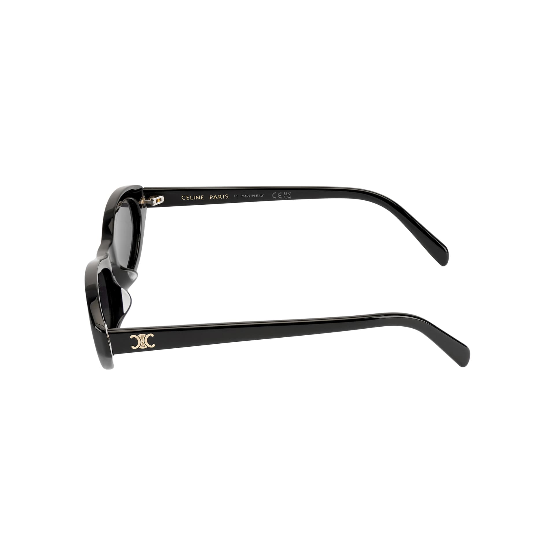 Солнцезащитные очки Celine OVAL SUNGLASSES Женские Ярко-черные - изображение 2