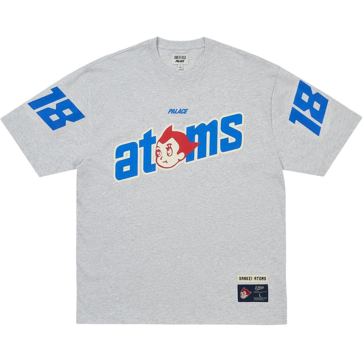Футболка PALACE EBBETS FIELD FLANNELS Серый Унисекс T-рубашки - изображение 1