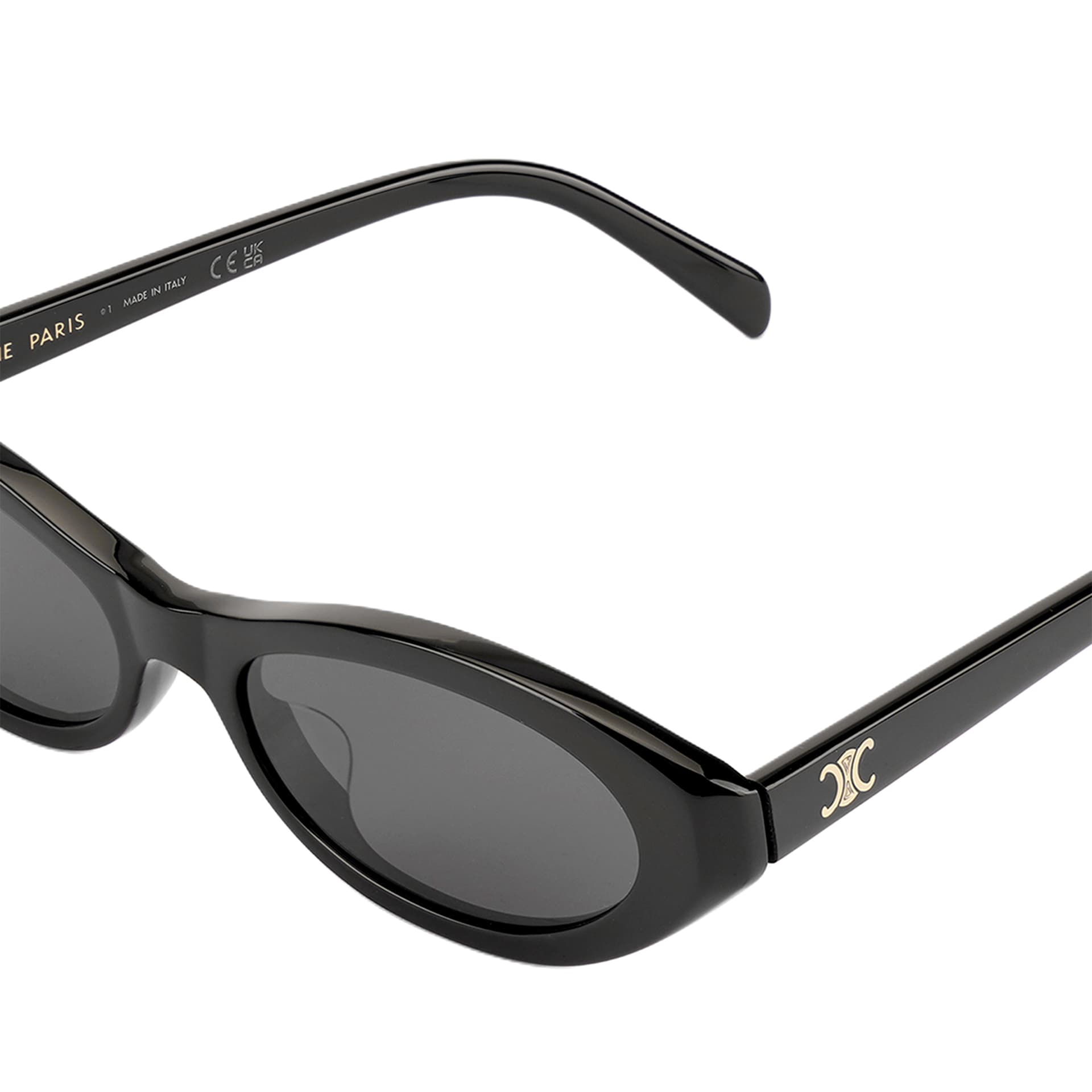 Солнцезащитные очки Celine OVAL SUNGLASSES Женские Ярко-черные - изображение 4