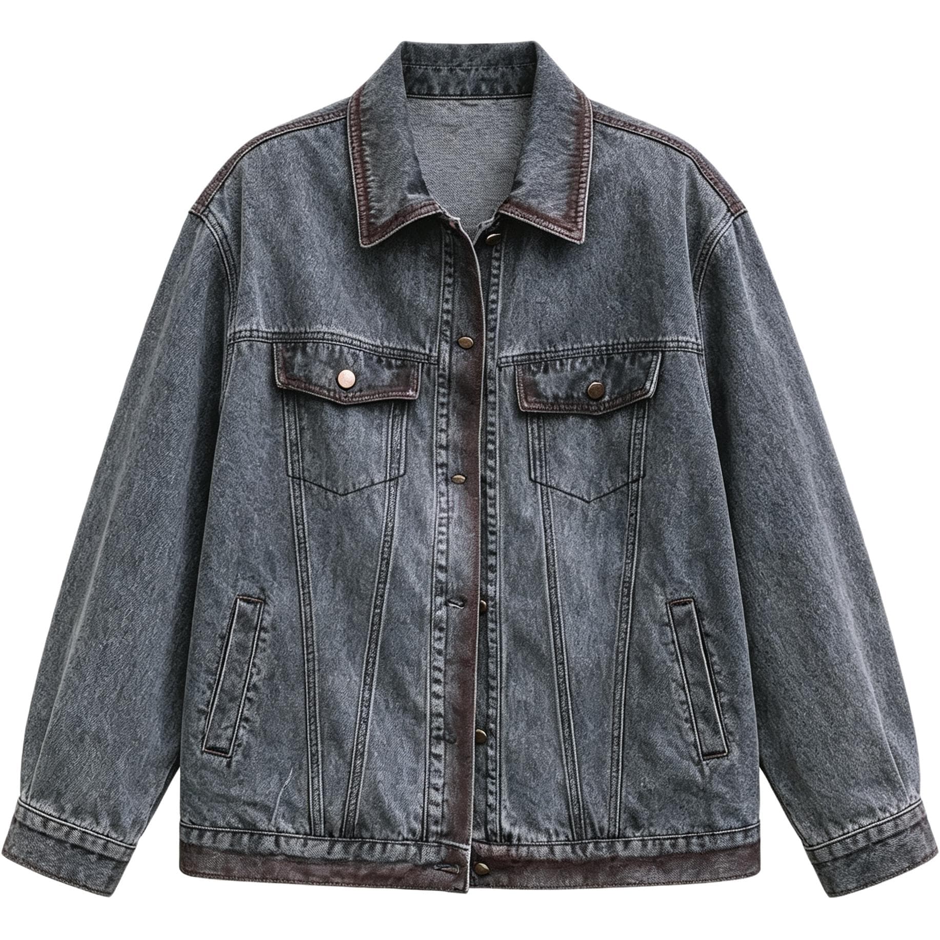 KAISER Black Gray Color Женские Джинсовые куртки - изображение 1