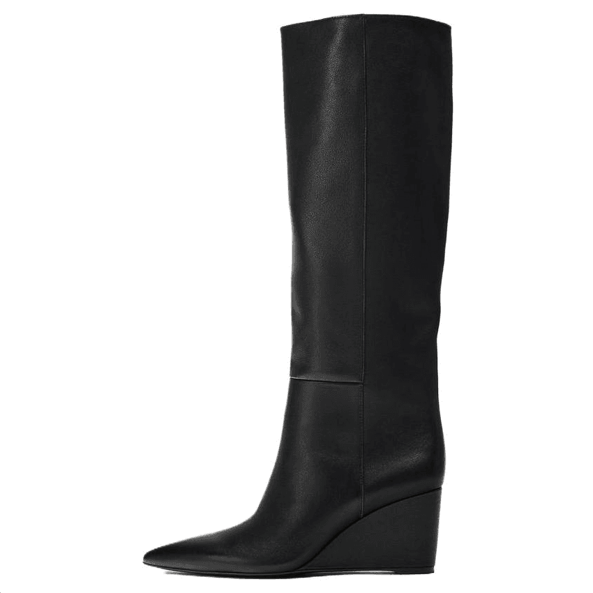 Ботинки zara Колено High Ботинки Черный Женские - изображение 1