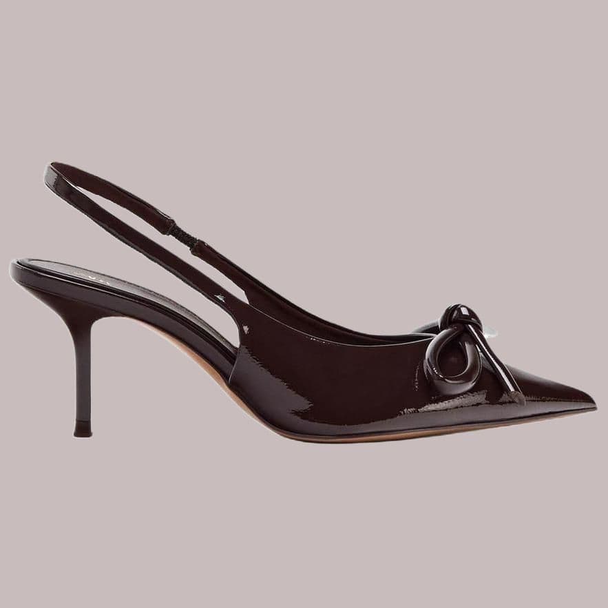 Туфли ZARA PU (полиуретан) Узкий каблук Высокие каблуки 6,5 см Женские Коричневый - изображение 3