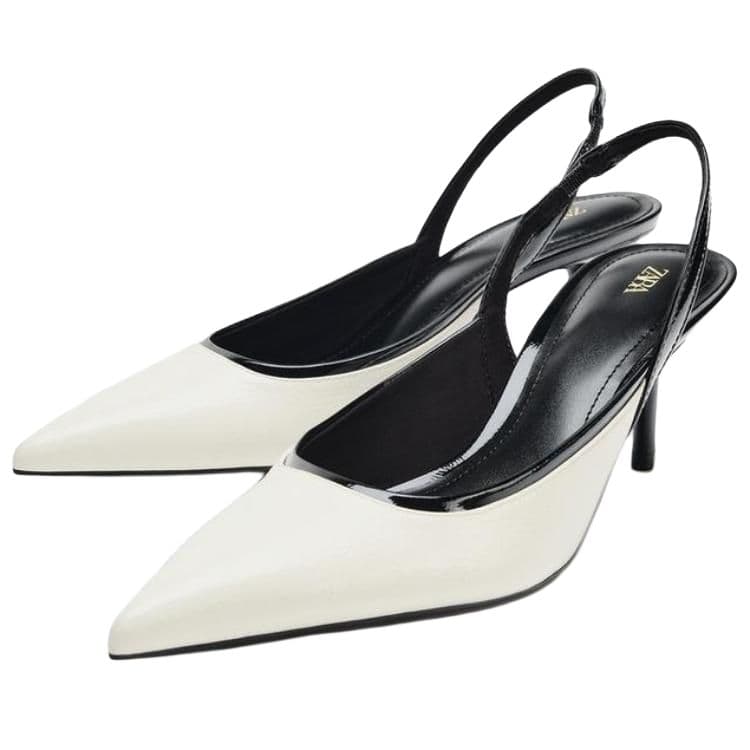 Туфли zara Высокие каблуки Low Топ Белый Женские - изображение 4