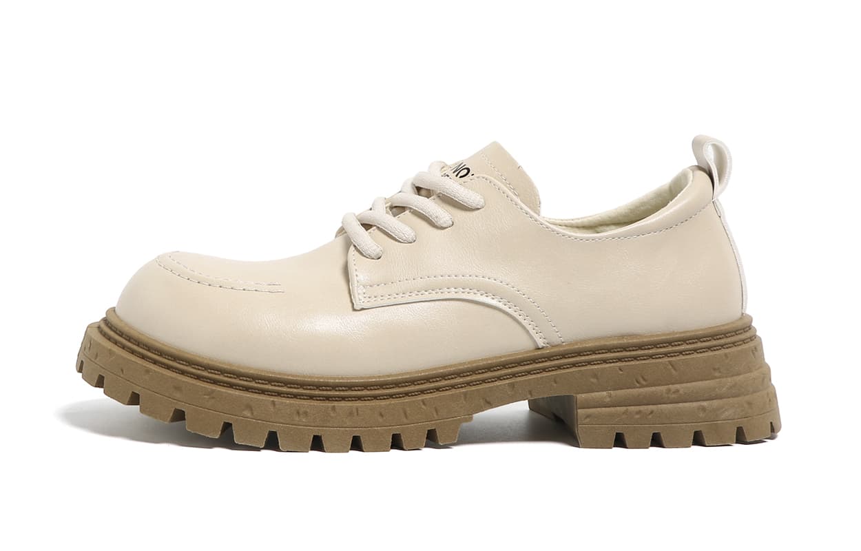 HUANQIU Повседневные кожаные туфли Low Топ Бежевый Женские - изображение 1
