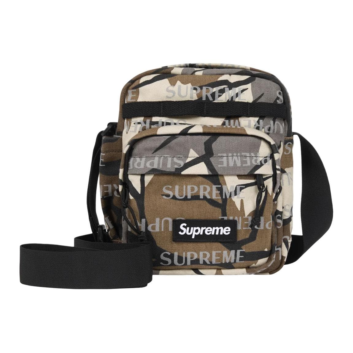 Сумка через плечо supreme Хлопковая смесь Цвет холста Сумки кросс-боди Унисекс Коричневый Камуфляж - изображение 1