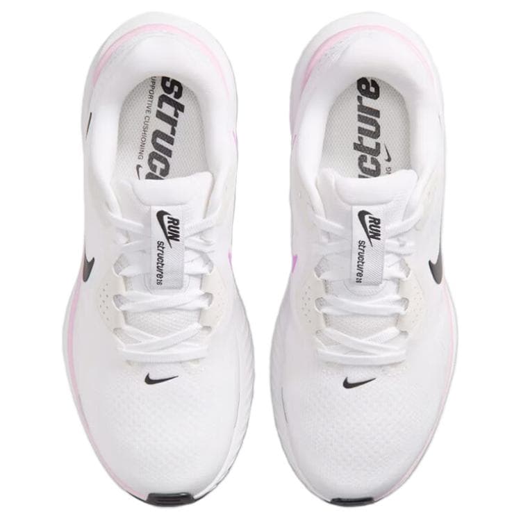 Кроссовки для бега NIKE Zoom Structure 26 Беговые кроссовки Low Топ Черный белый розовый Женские - изображение 4