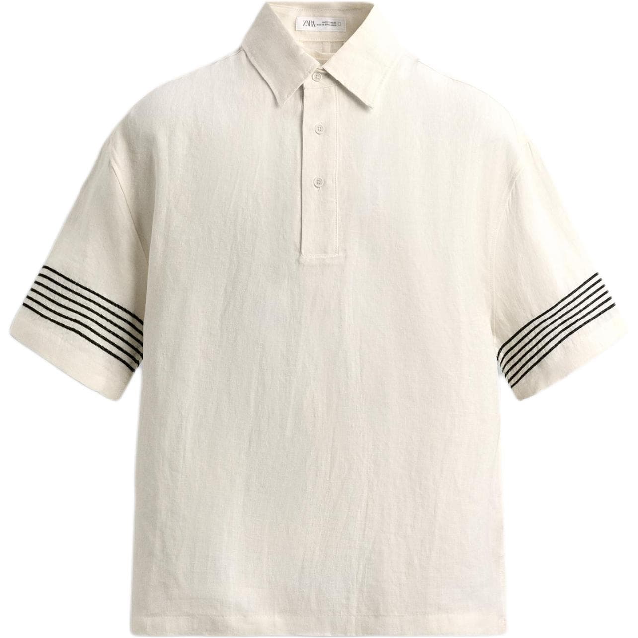 Поло zara Белый Мужской Поло - изображение 1