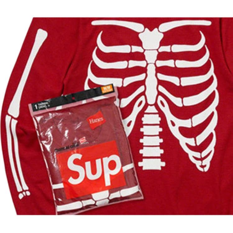Футболка Supreme x Hanes x Bones Thermal Crew - изображение 2