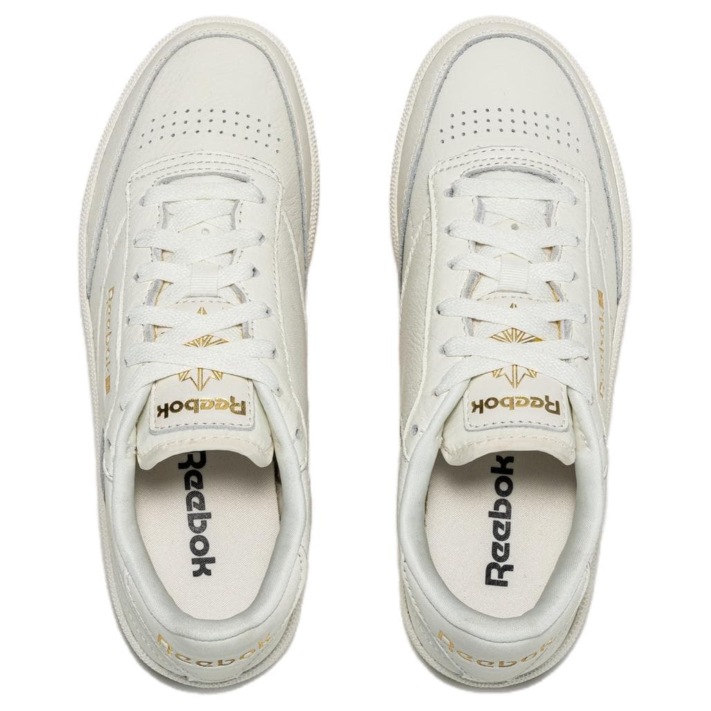 Кроссовки Reebok CLUB C 85 Лоу-топы Повседневная обувь Женская Мел Белый RE-ENTER The Scene Возвращайтесь с шагом - изображение 3