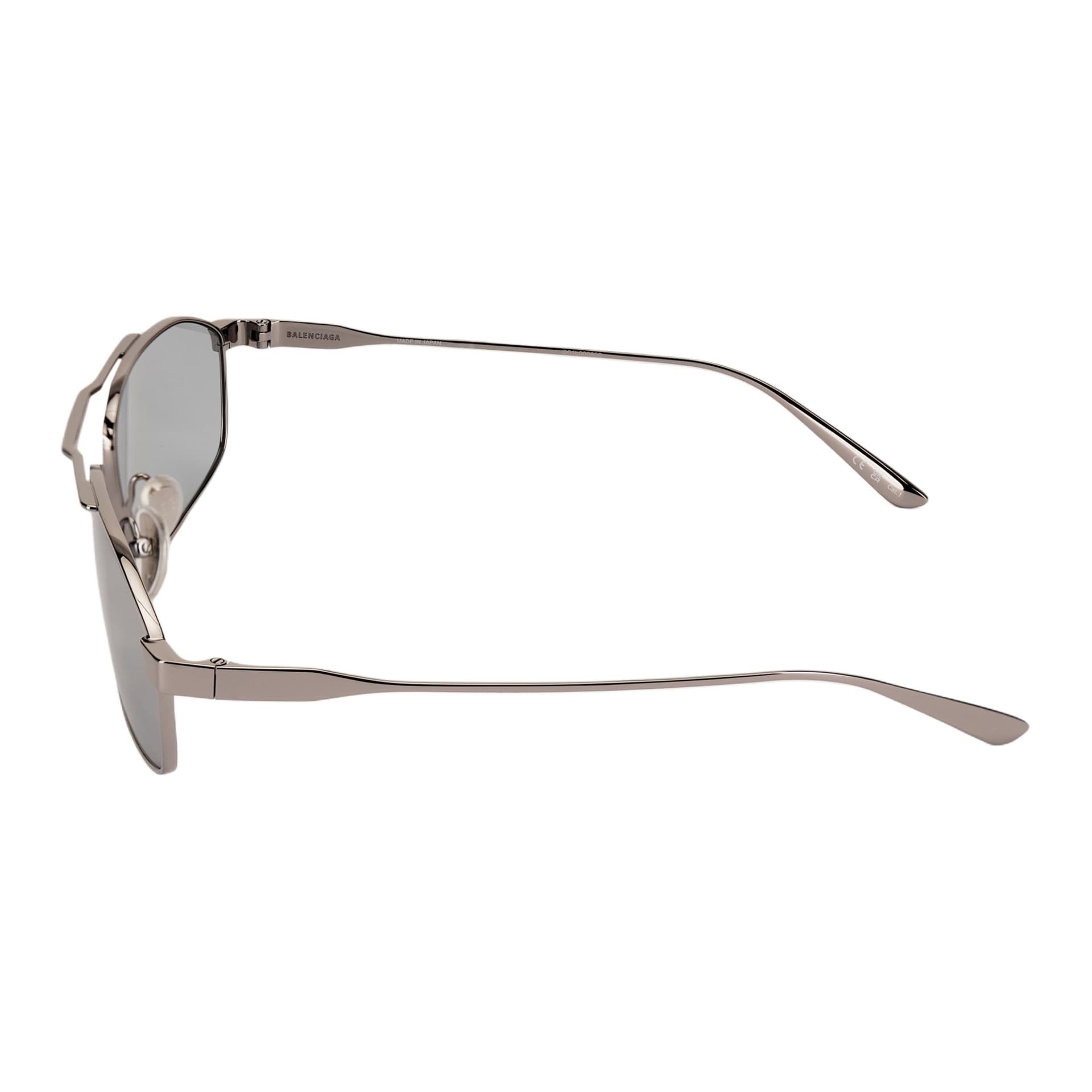 Солнцезащитные очки Balenciaga Металлические Aviator Солнцезащитные очки Мужские Серые - изображение 2