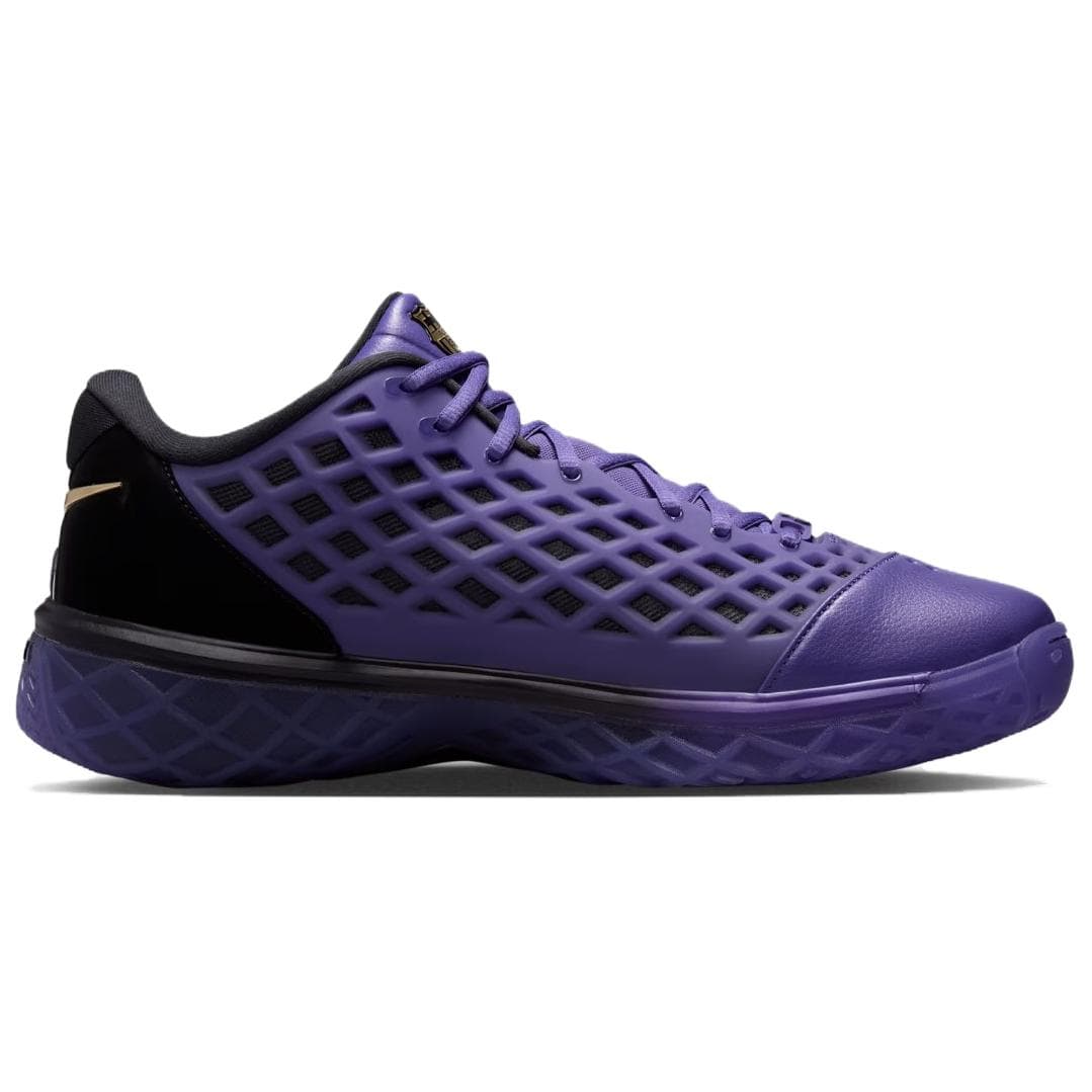 Кроссовки для баскетбола Nike X FC Barcelona Zoom Kobe 3 Low Топ Баскетбольные кроссовки Унисекс Желто-фиолетовый - изображение 2