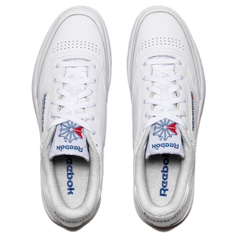 Кроссовки Reebok CLUB C 85 Лоу-топы Повседневная обувь Мужская Белая RE-ENTER The Scene Возвращайтесь с шагом - изображение 3