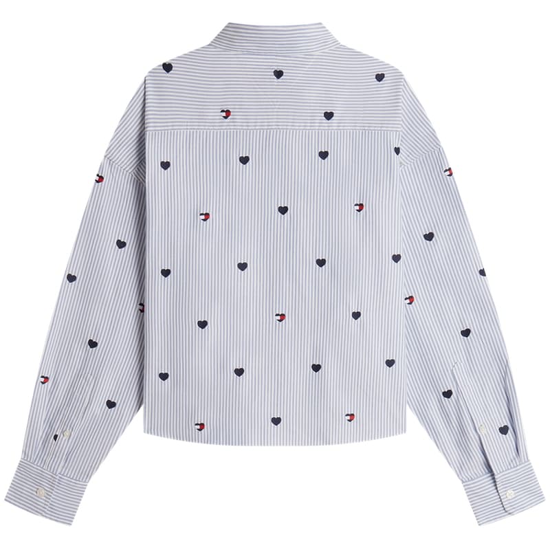 Блузка Tommy Hilfiger Сине-белые полоски C1N Женские Рубашки - изображение 3