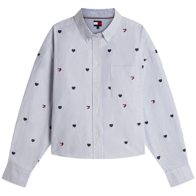 Блузка Tommy Hilfiger Сине-белые полоски C1N Женские Рубашки - изображение 2