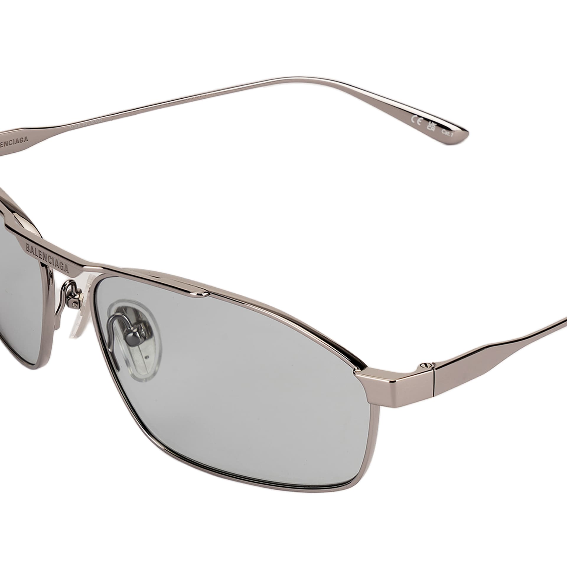 Солнцезащитные очки Balenciaga Металлические Aviator Солнцезащитные очки Мужские Серые - изображение 3