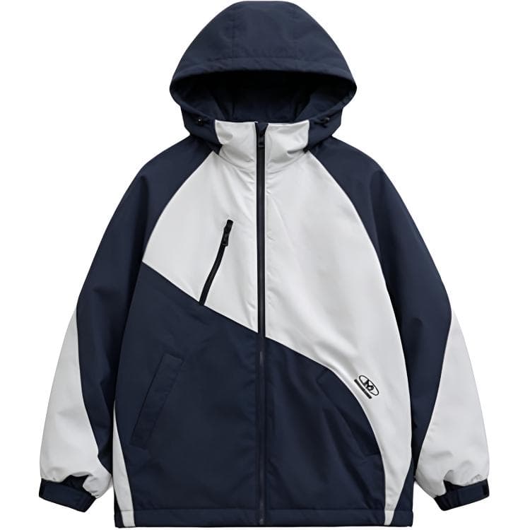 SHIBU LBDW8929 Наклонная Две Цвет Пэчворк С Наполнителем Ветровка Синий Детская Туристическая Одежда - изображение 1