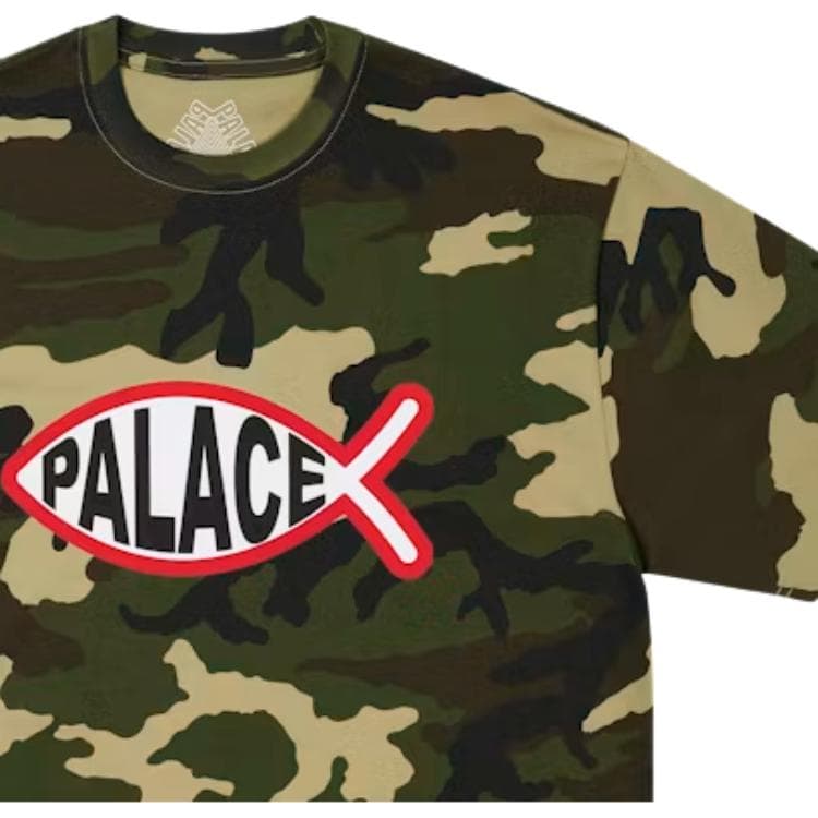 Футболка PALACE Camouflage Green Unisex T-Shirts PALACE Камуфляж Зеленый Унисекс Футболки - изображение 5