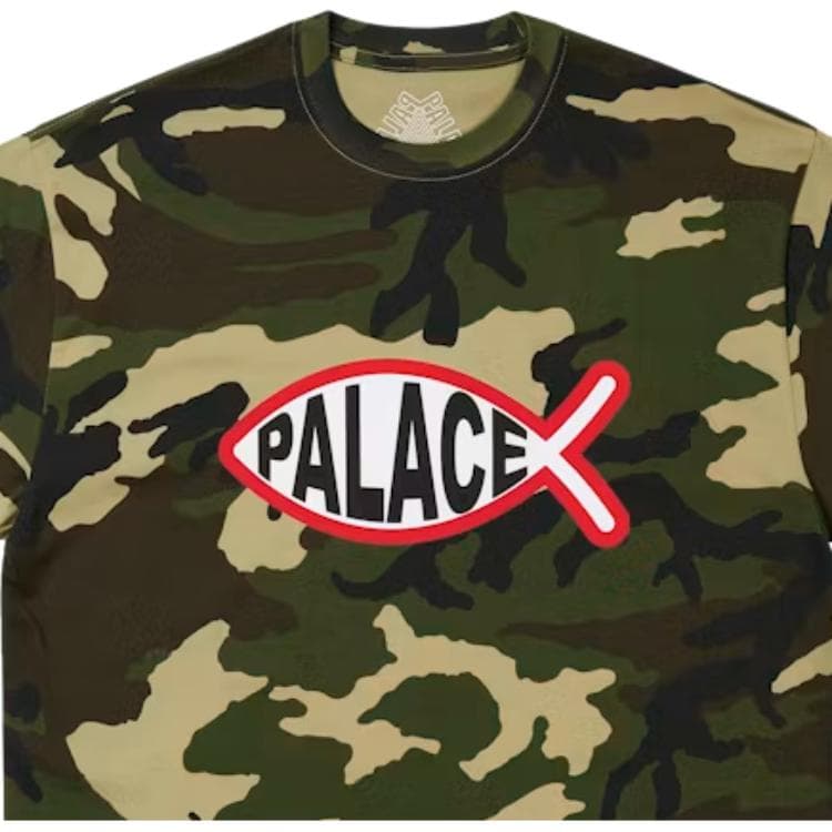 Футболка PALACE Camouflage Green Unisex T-Shirts PALACE Камуфляж Зеленый Унисекс Футболки - изображение 2