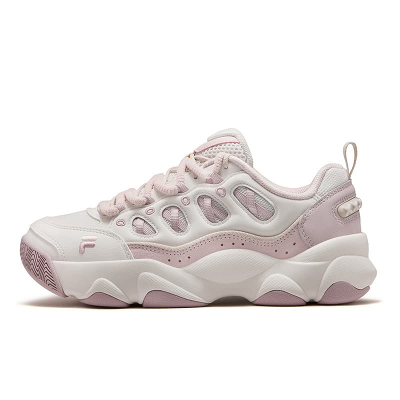 Кроссовки FILA FUSION WATERBEAR Bear Paw Shoes Массивные кроссовки Низкий Топ Белый Рассветно-розовый Женские - изображение 1