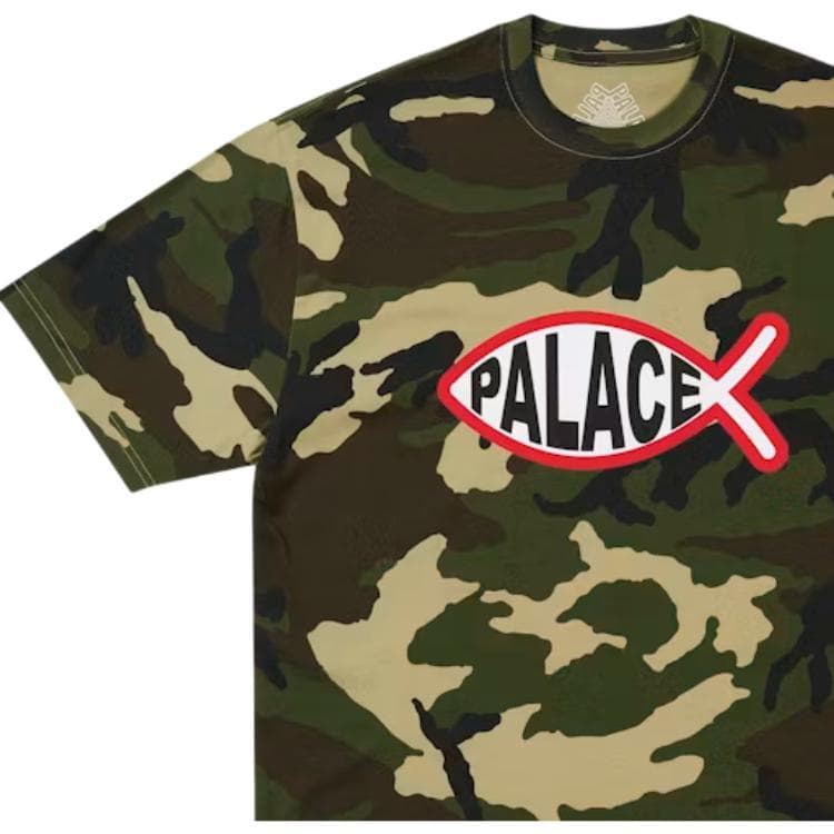 Футболка PALACE Camouflage Green Unisex T-Shirts PALACE Камуфляж Зеленый Унисекс Футболки - изображение 3