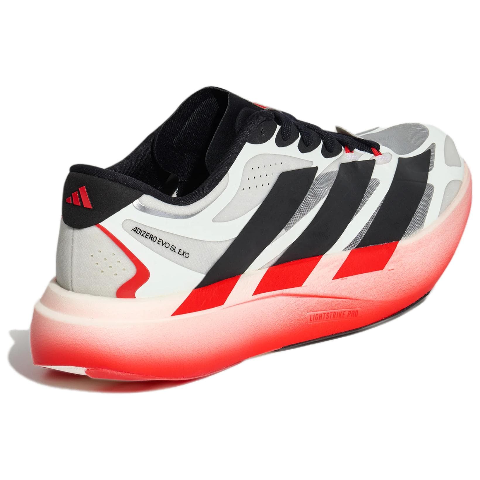 Кроссовки для бега Adidas Adizero Evo SL Беговые кроссовки Низкий Топ Черный Ярко-красный Кристально-белый Унисекс - изображение 4