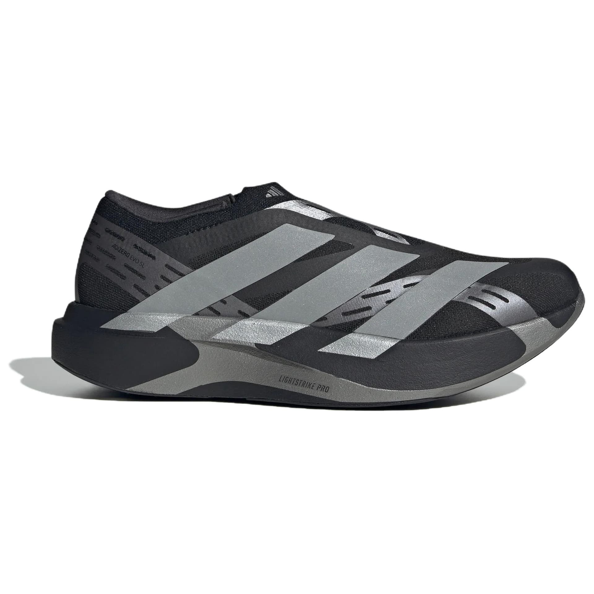 Кроссовки для бега Adidas Adizero Evo SL Беговые кроссовки Низкий Топ Черный Металлический Серебристый Ночной Металлический Серый Мужской - изображение 2