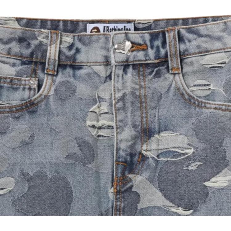 A BATHING APE FW26 Джинсовый синий Женские Джинсовые мини юбки - изображение 4