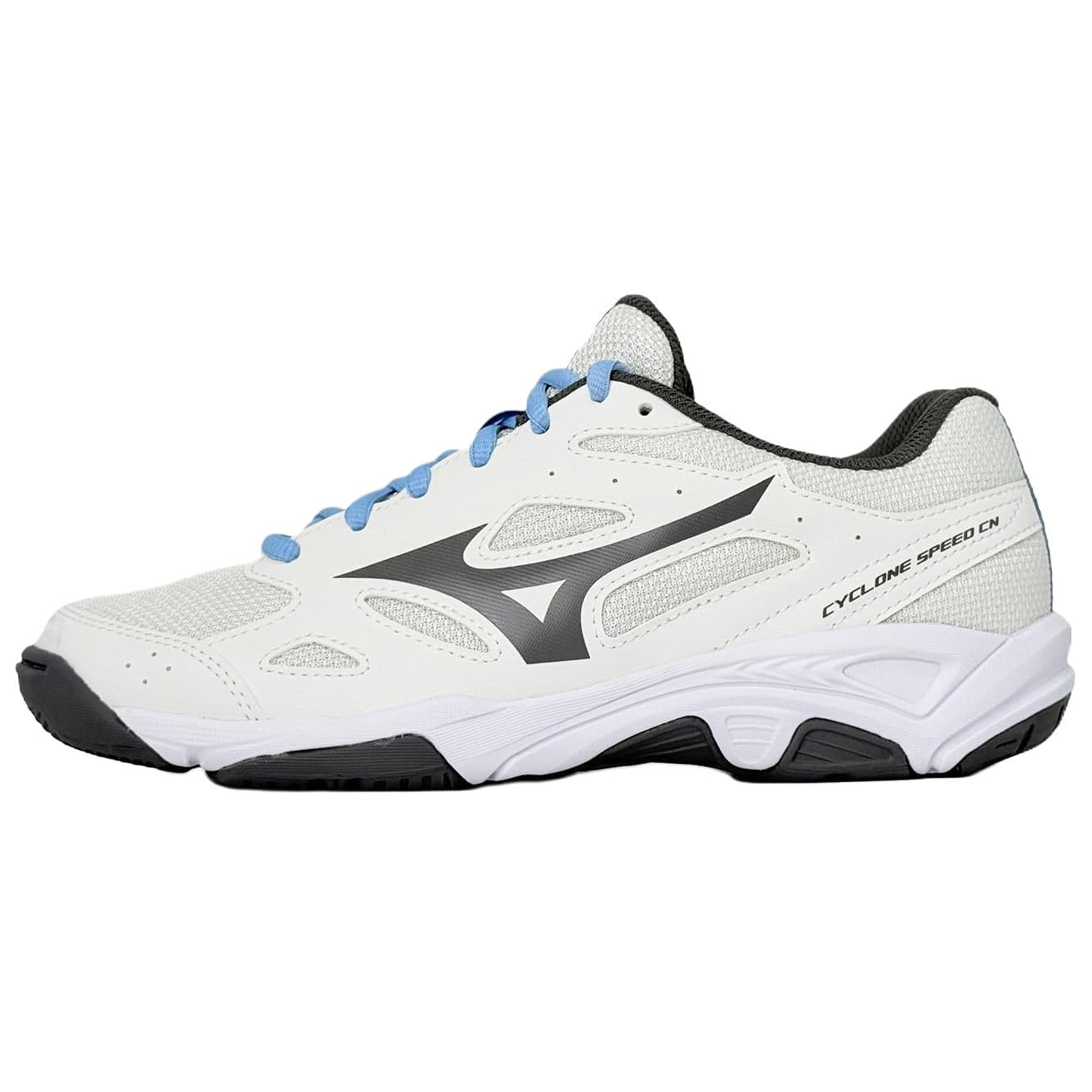Кроссовки для бадминтона Mizuno Cyclone Speed CN Устойчивые к истиранию Низкие Кроссовки для Бадминтона Унисекс Белый Синий Серый - изображение 1