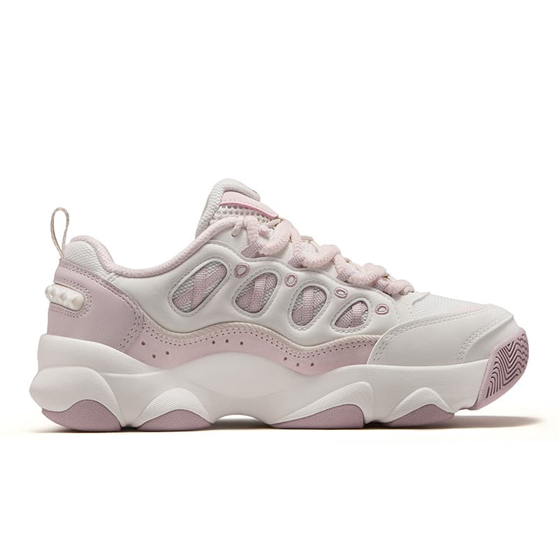 Кроссовки FILA FUSION WATERBEAR Bear Paw Shoes Массивные кроссовки Низкий Топ Белый Рассветно-розовый Женские - изображение 2
