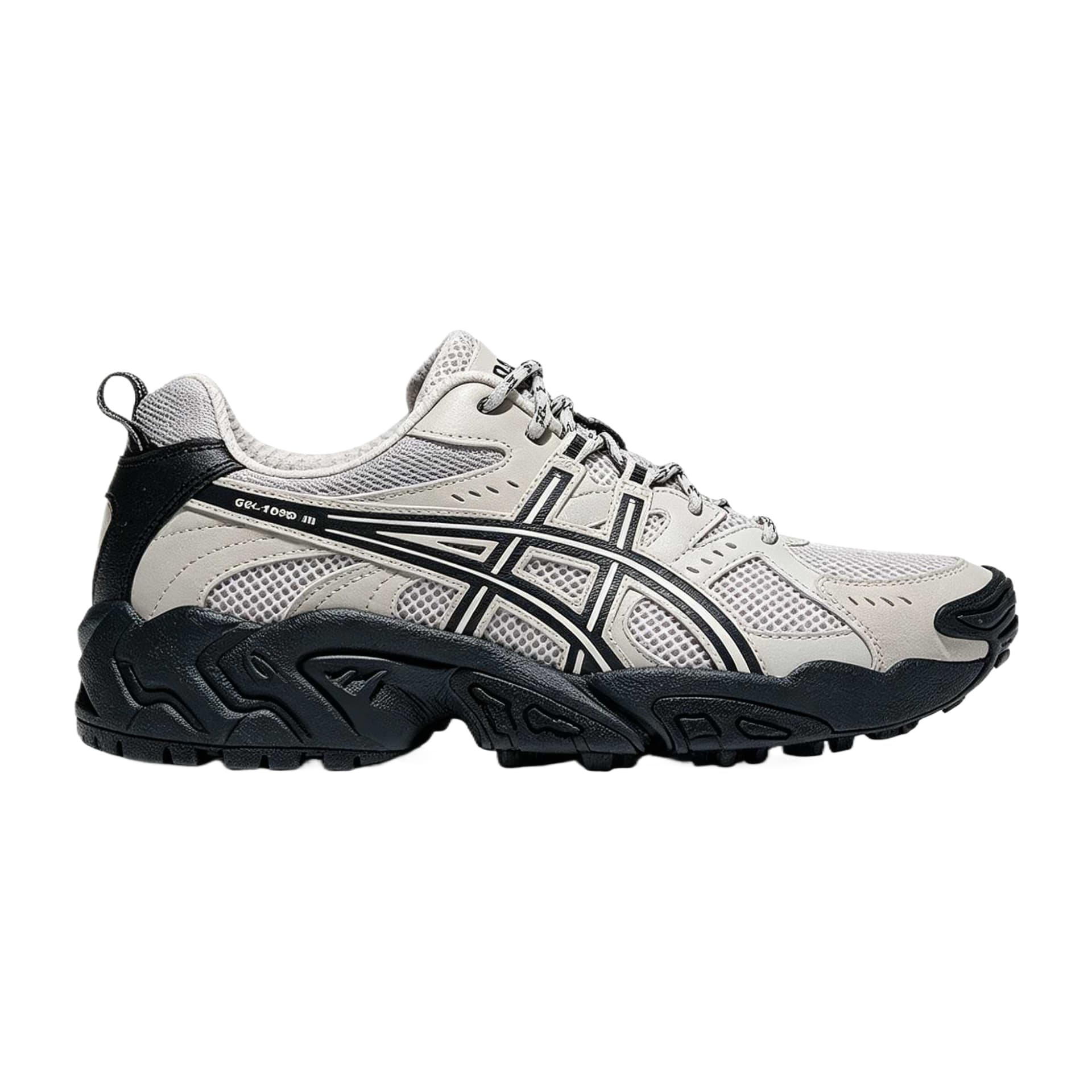 Кроссовки ASICS Gel Nandi Повседневная обувь Низкий Топ Устрица Серый Черный Унисекс - изображение 2